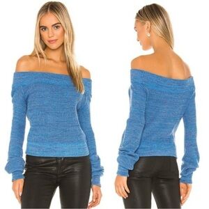 Free People Sugar Rush Sweater in Blue Combo Size Small